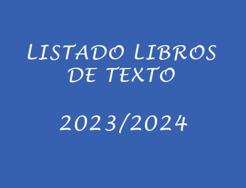 Listado de libros de texto curso 2023-2024